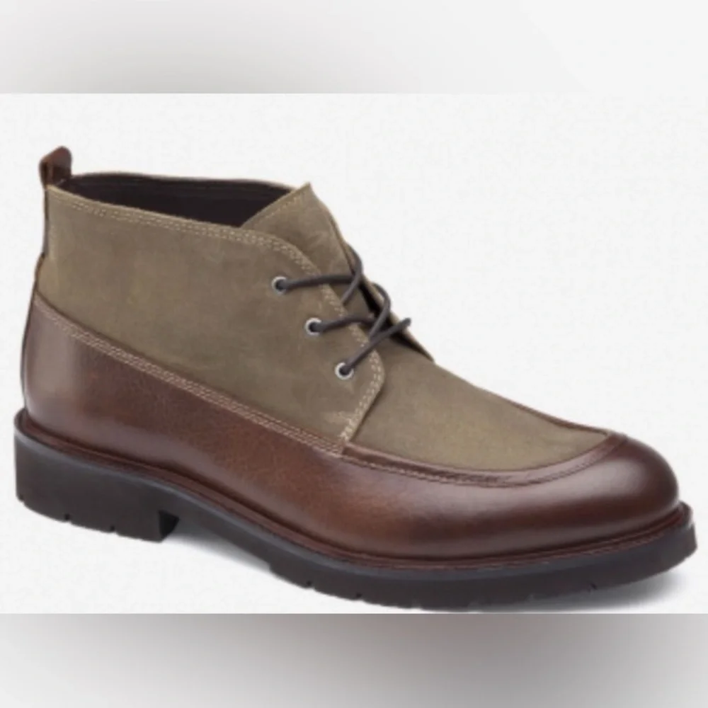NWOT Johnston & Murphy 25-4080, Sanders Chukka, Leather & suede, Brown, size 9.5